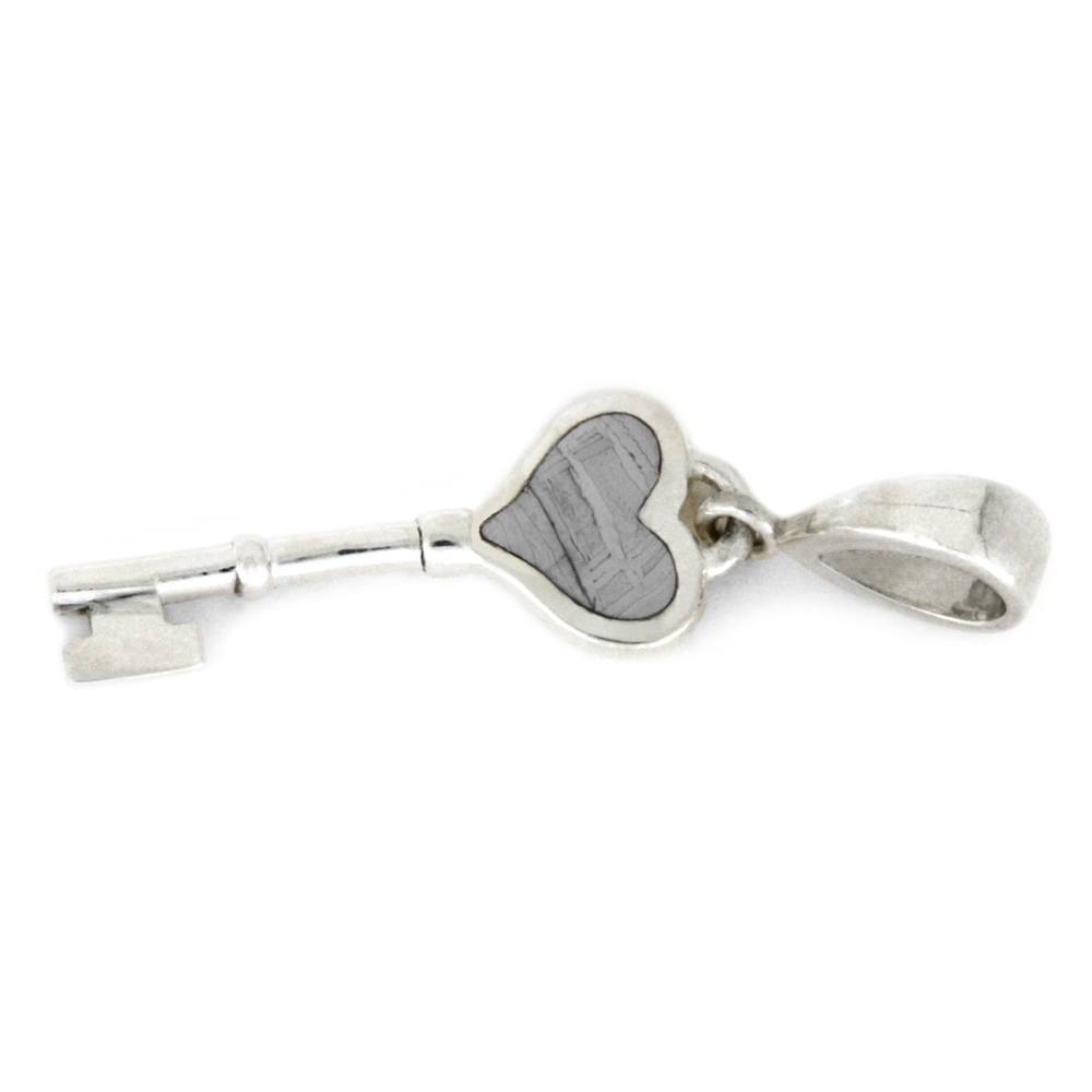 20" Meteorite Key Pendant Necklace in Sterling Silver