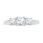 Three Stone Diamond Engagement Ring, White Gold-SHRT100993-10K - Jewelry by Johan