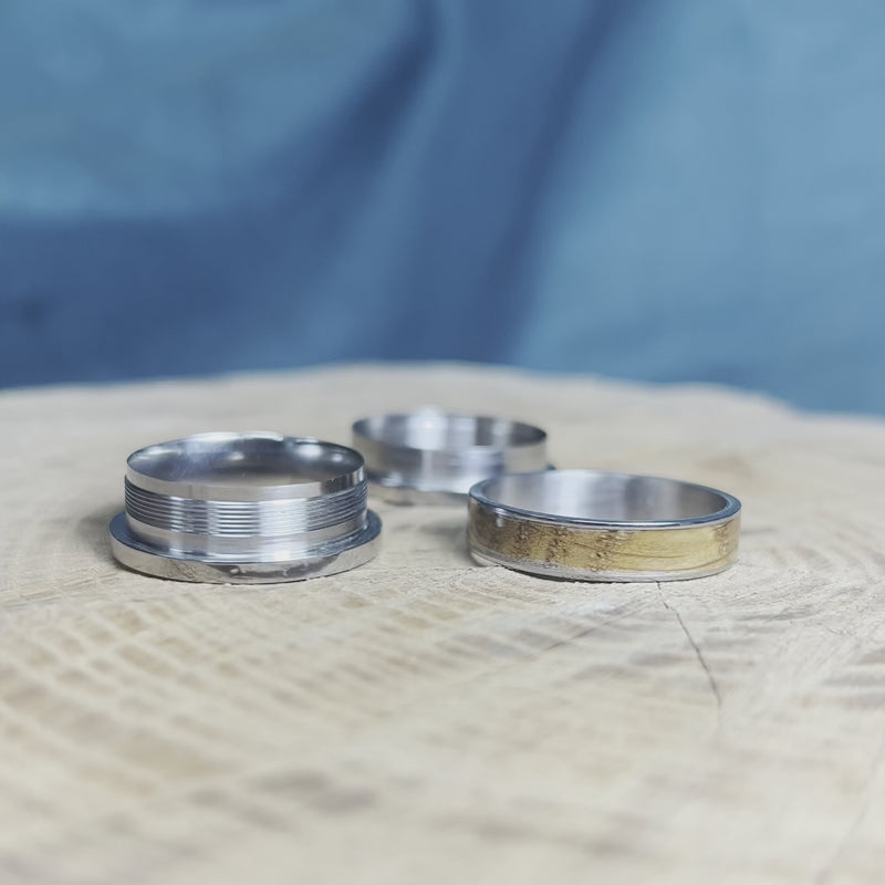 Interchangeable Core B, 8MM Titanium Ring with 1.5MM Edges-INTCORE-B