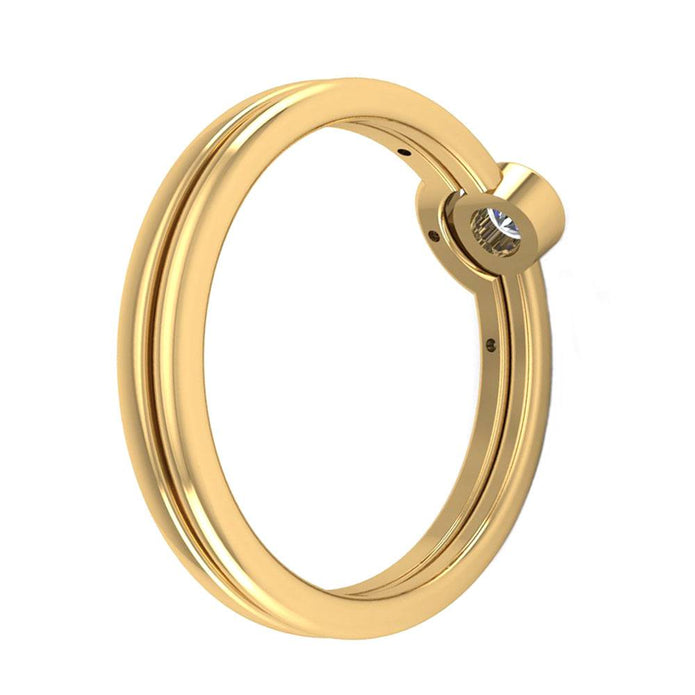 Diamond Bridal Set with Accents in 10k Yellow Gold-2975 - Jewelry by Johan