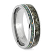 Horse Hoof Ring, Titanium Ring With Opal Inlay, Pet Memorial Jewelry-2724 - Jewelry by Johan