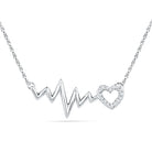 Heartbeat Necklace and Bracelet Gift Set in Sterling Silver-SHGS3008 - Jewelry by Johan