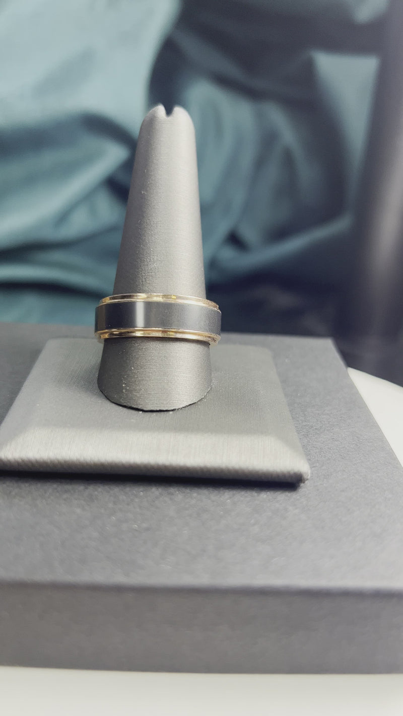 Elysium Ring with 14k Gold Edges