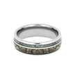 Horse Hoof Ring, Titanium Ring With Opal Inlay, Pet Memorial Jewelry-2724 - Jewelry by Johan