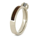 Rough Diamond Engagement Ring with Ironwood Inlay-3235 - Jewelry by Johan