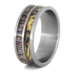 Camo Wedding Ring with Deer Antler Inlay