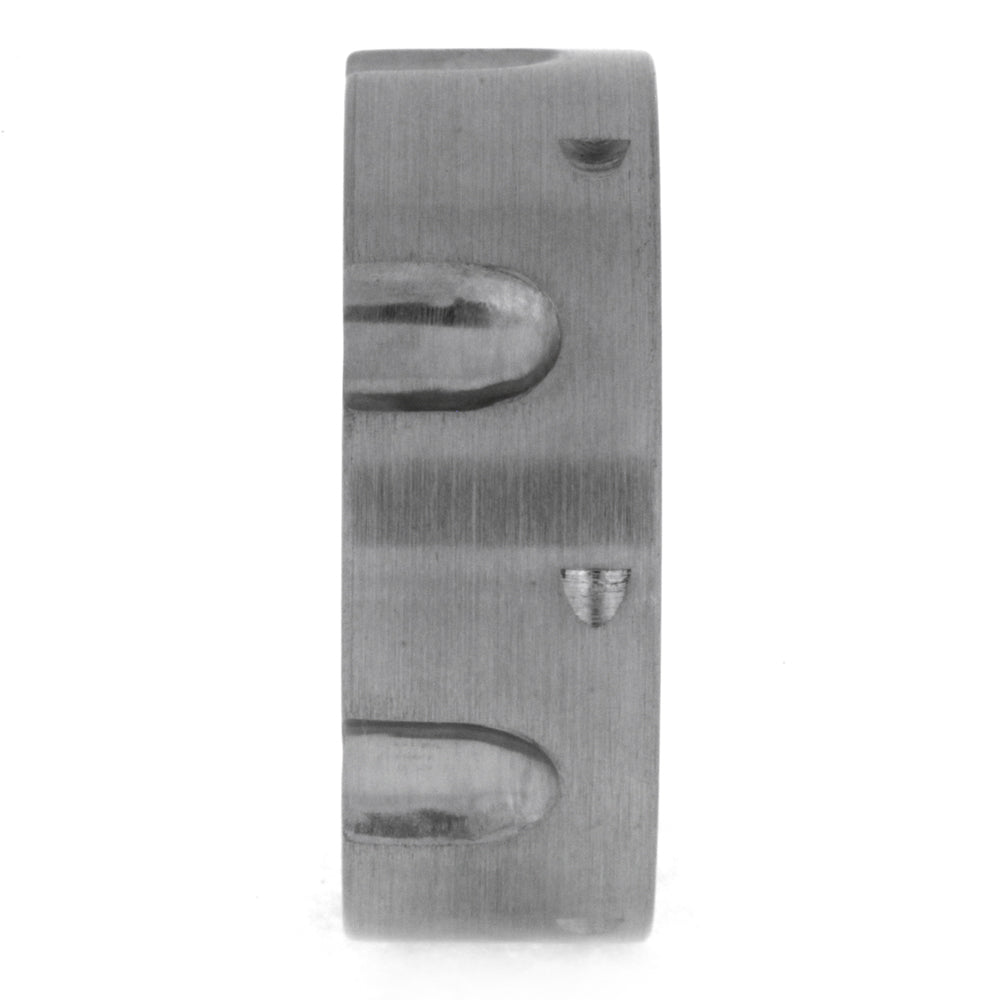 Revolver Ring, Titanium Band With Brushed Finish-3301 - Jewelry by Johan