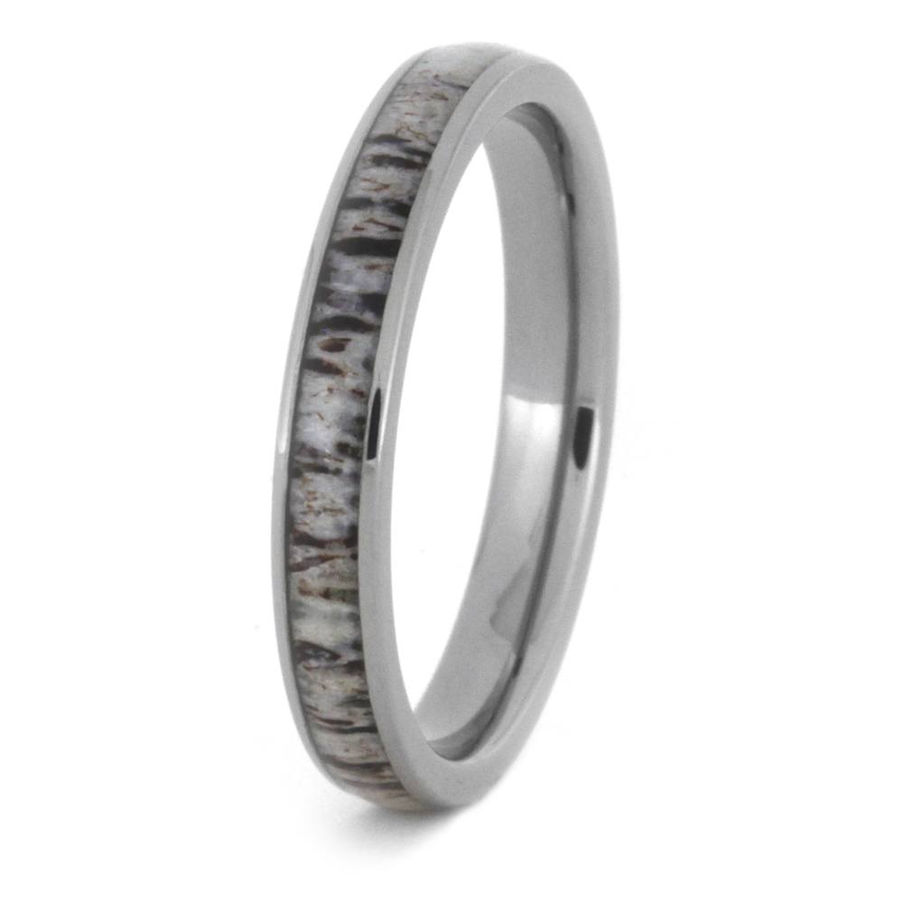 Plus Size Women's Wedding Band With Antler-3439X - Jewelry by Johan