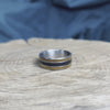 Men's Vinyl Record Ring with Whiskey Barrel Wood