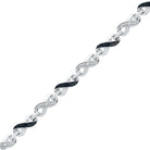 Black & White Diamond Infinity Bracelet-SHBF073780BAWBW - Jewelry by Johan
