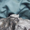 Men's Meteorite Wedding Band With Sandblasted Titanium