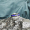 Meteorite, Lapis Lazuli and Dinosaur Bone Men's Wedding Band
