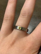 Yellow Sapphire Wedding Band In Brushed Titanium, Size 6.25-RS10177 - Jewelry by Johan