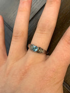 Sky Blue Topaz Engagement Ring In Sterling Silver, Size 6-RS8565 - Jewelry by Johan