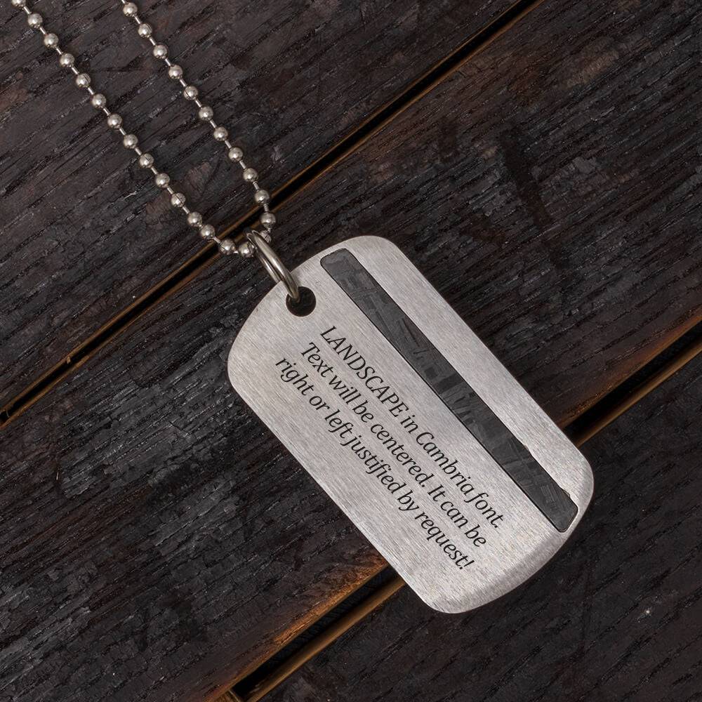 Damascus Dog Tag Necklace