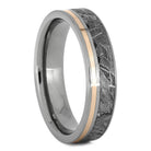 Meteorite And Rose Gold Ring With Titanium Edges-1724 - Jewelry by Johan