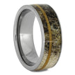 Deer Antler Ring with Oak Wood Pinstripe-1730 - Jewelry by Johan