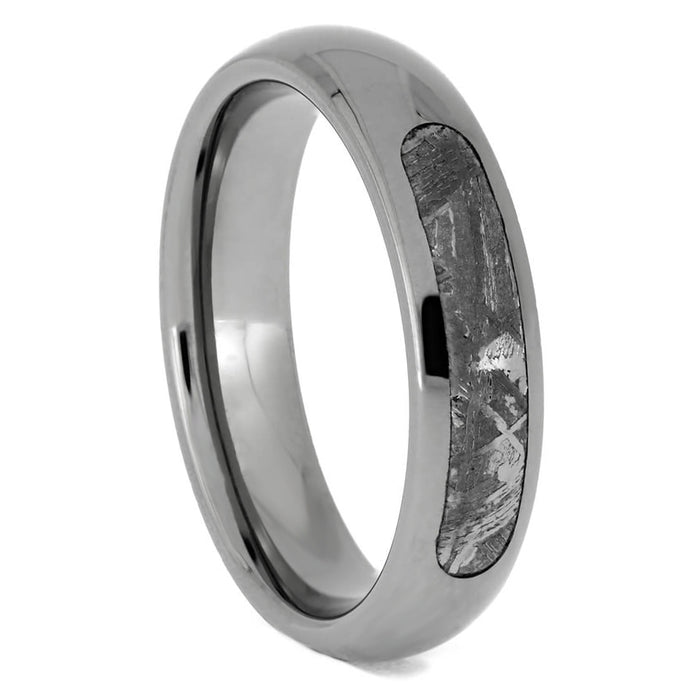 Titanium Ring With Partial Meteorite, Meteorite Jewelry-1939 - Jewelry by Johan
