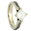 Meteorite Engagement Ring With Princess Cut Stone - Jewelry by Johan
