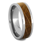 Flat Tungsten and Whiskey Wood Wedding Band